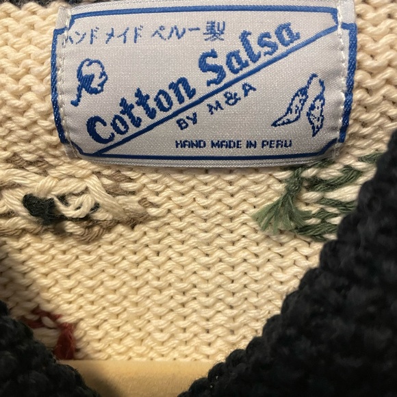 Sweaters Handmade Sweater Made In Peru Kitties Fish Xl Poshmark